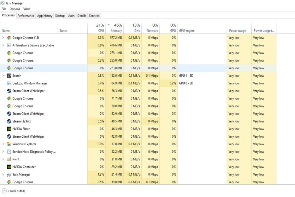 Close background-running software using Task Manager